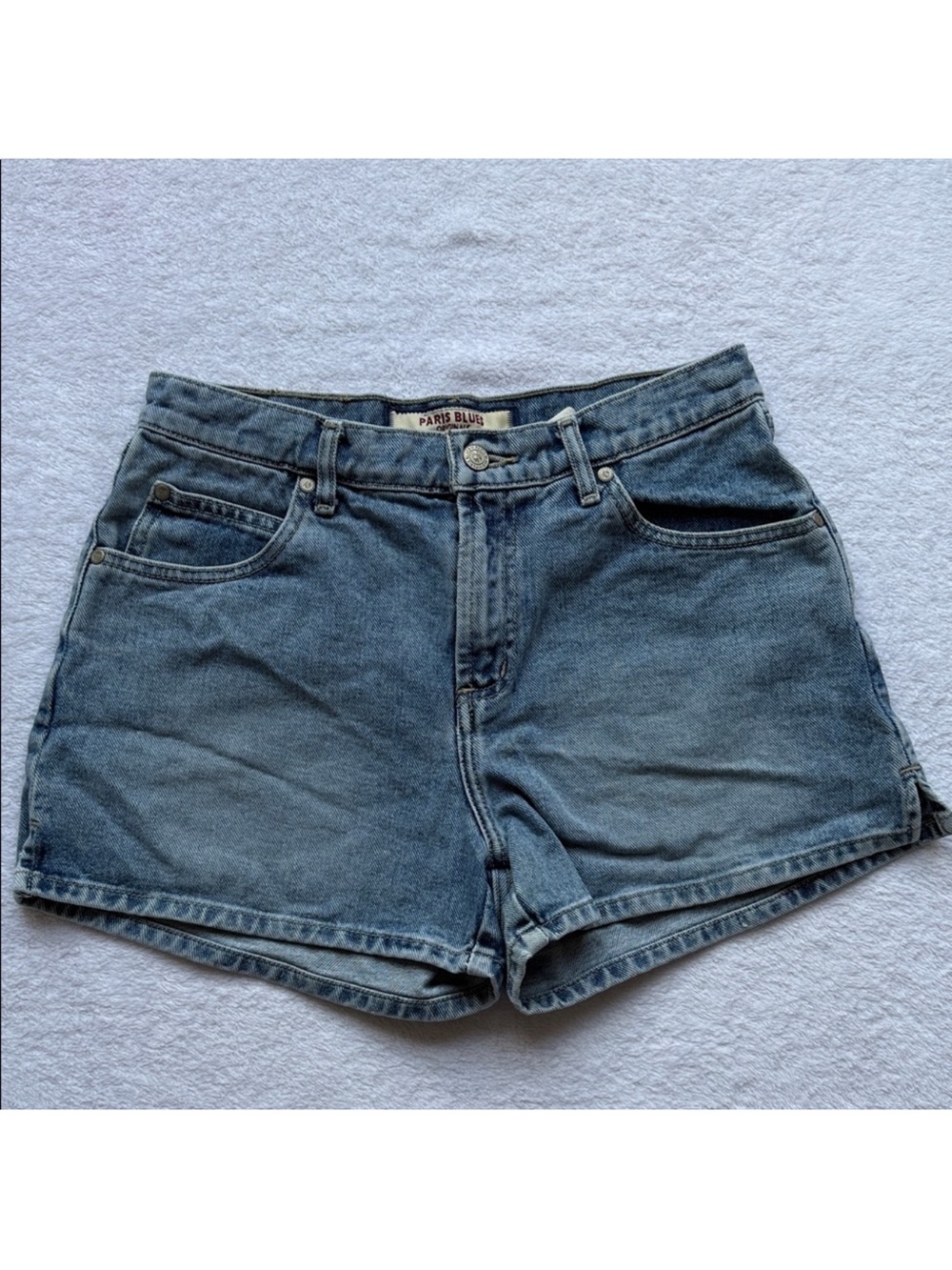Vintage Y2K Paris Blues Denim Shorts, 100% Cotton